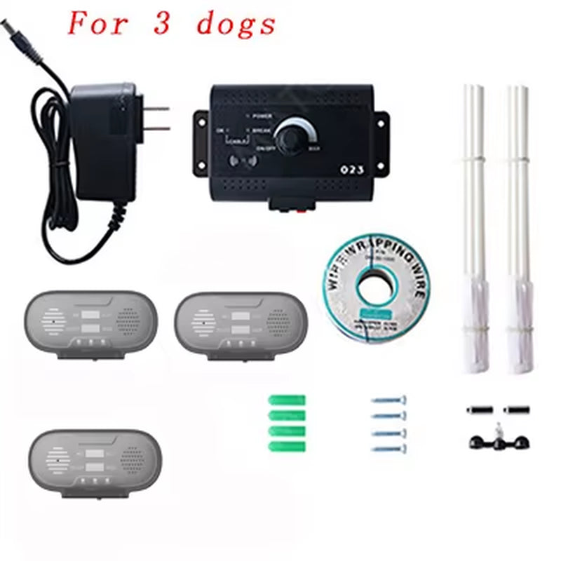 Pet Dog Electric Fence with No Electric Shock Dog Training Collars with Sound Recording Playback Buried Fence Containment System.