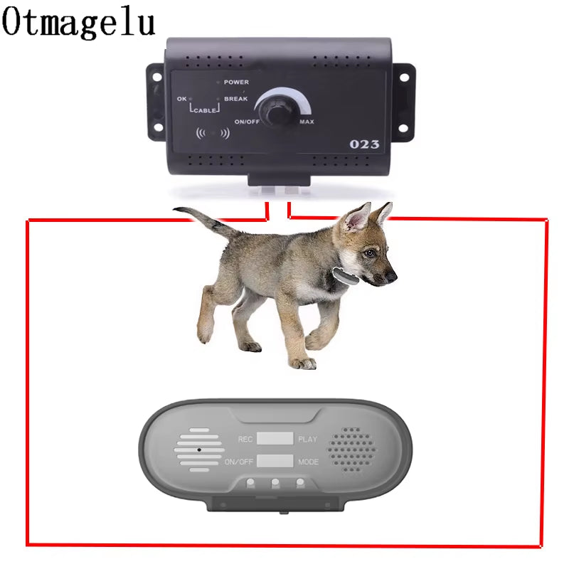 Pet Dog Electric Fence with No Electric Shock Dog Training Collars with Sound Recording Playback Buried Fence Containment System.