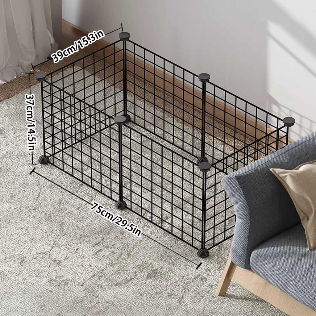Dog Cage Wire Mesh Fence Indoor Teddy Animal Escape Barrier.