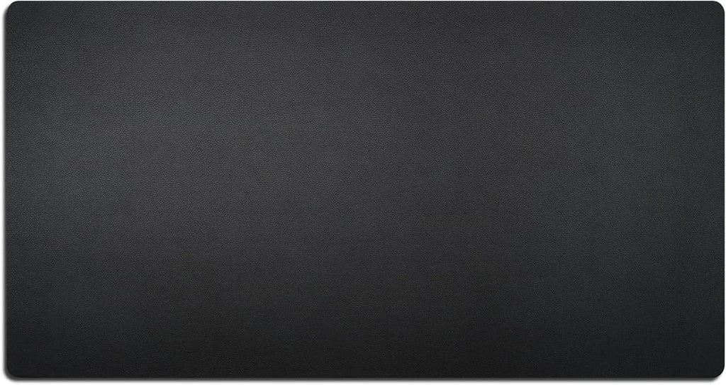 Leather Desk Blotter Pad 34 X 17 Inches, Flat, Non-Slip, Waterproof, Black