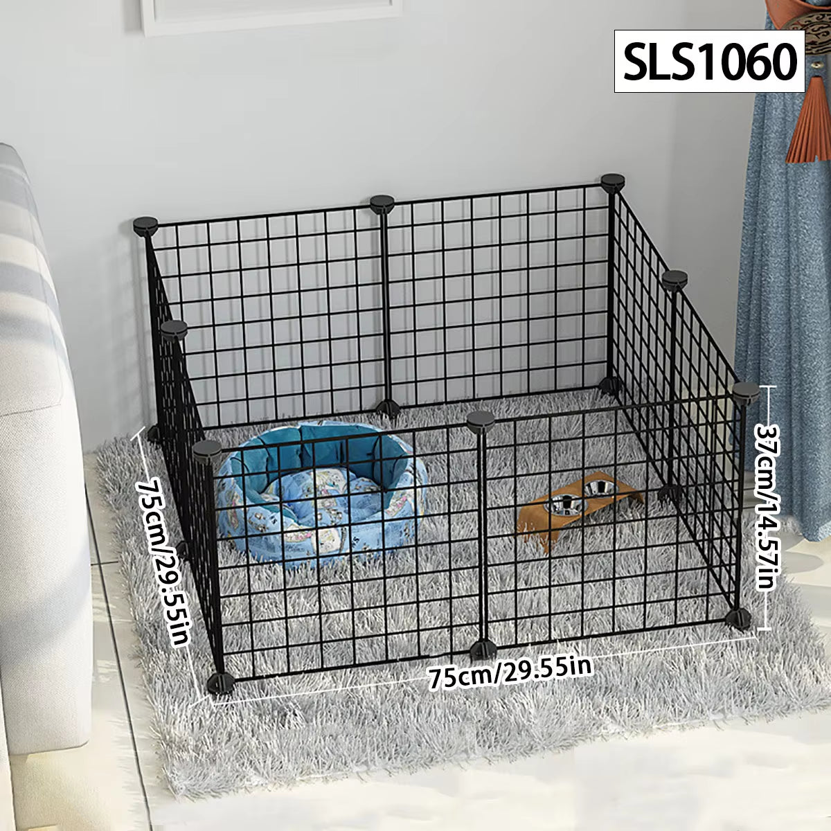 Dog Cage Wire Mesh Fence Indoor Teddy Animal Escape Barrier.