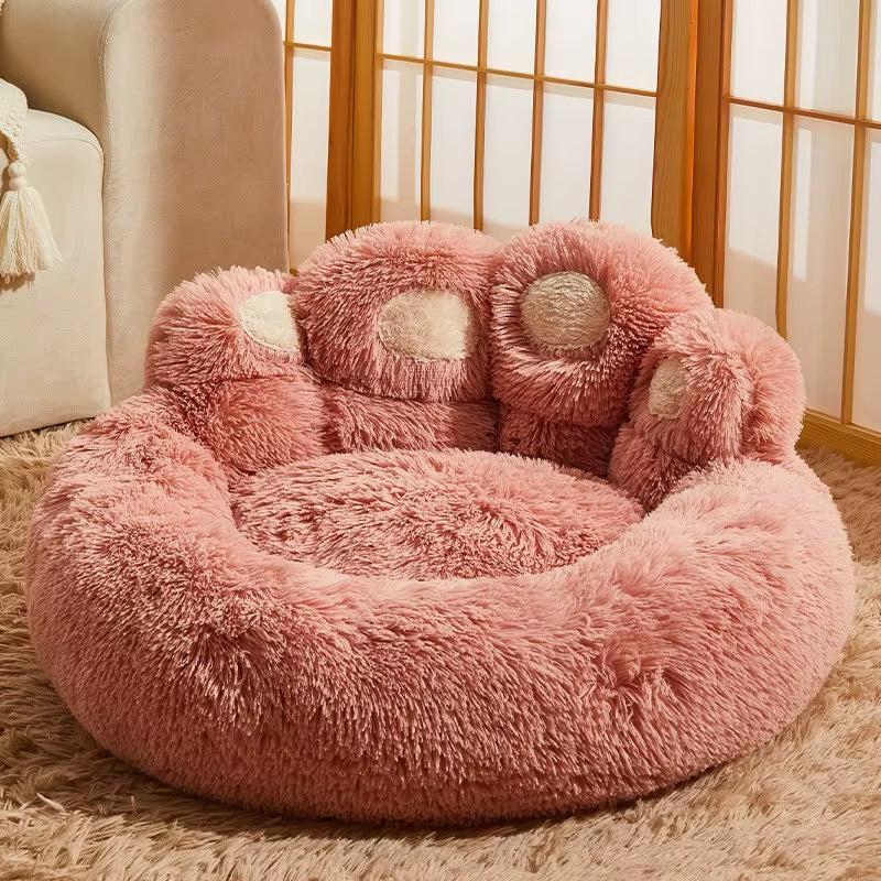Cute Bear Paw Dog Bed Plush Winter Warm Mat Pets Kennel Large Dog Sleeping Bed Puppy Cat Sofa Blanket Cushion Pets Accessories.