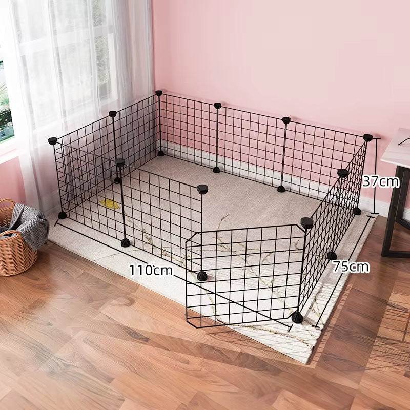 Dog Cage Wire Mesh Fence Indoor Teddy Animal Escape Barrier.