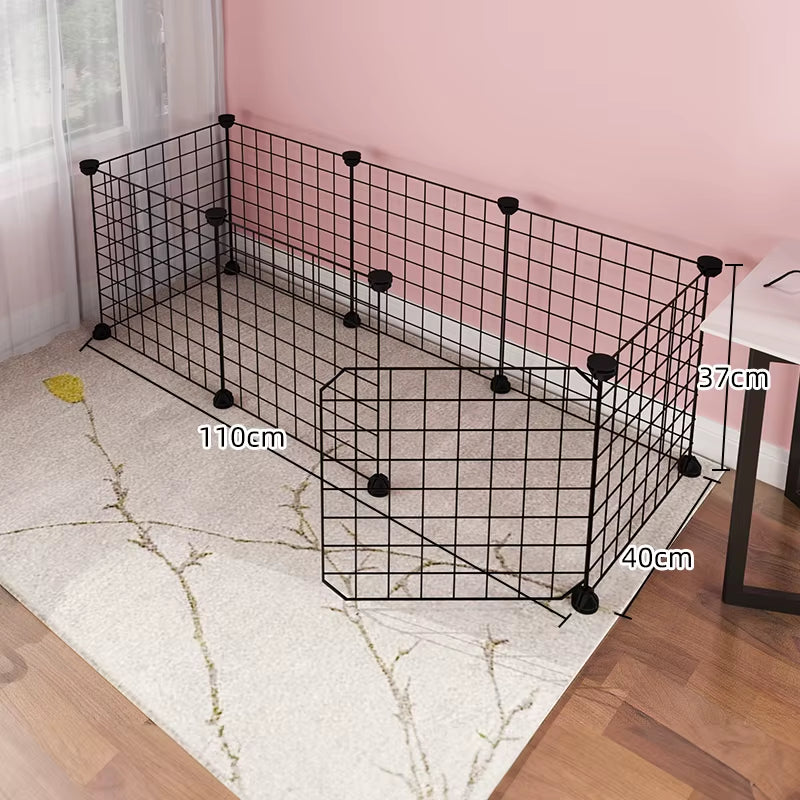 Dog Cage Wire Mesh Fence Indoor Teddy Animal Escape Barrier.