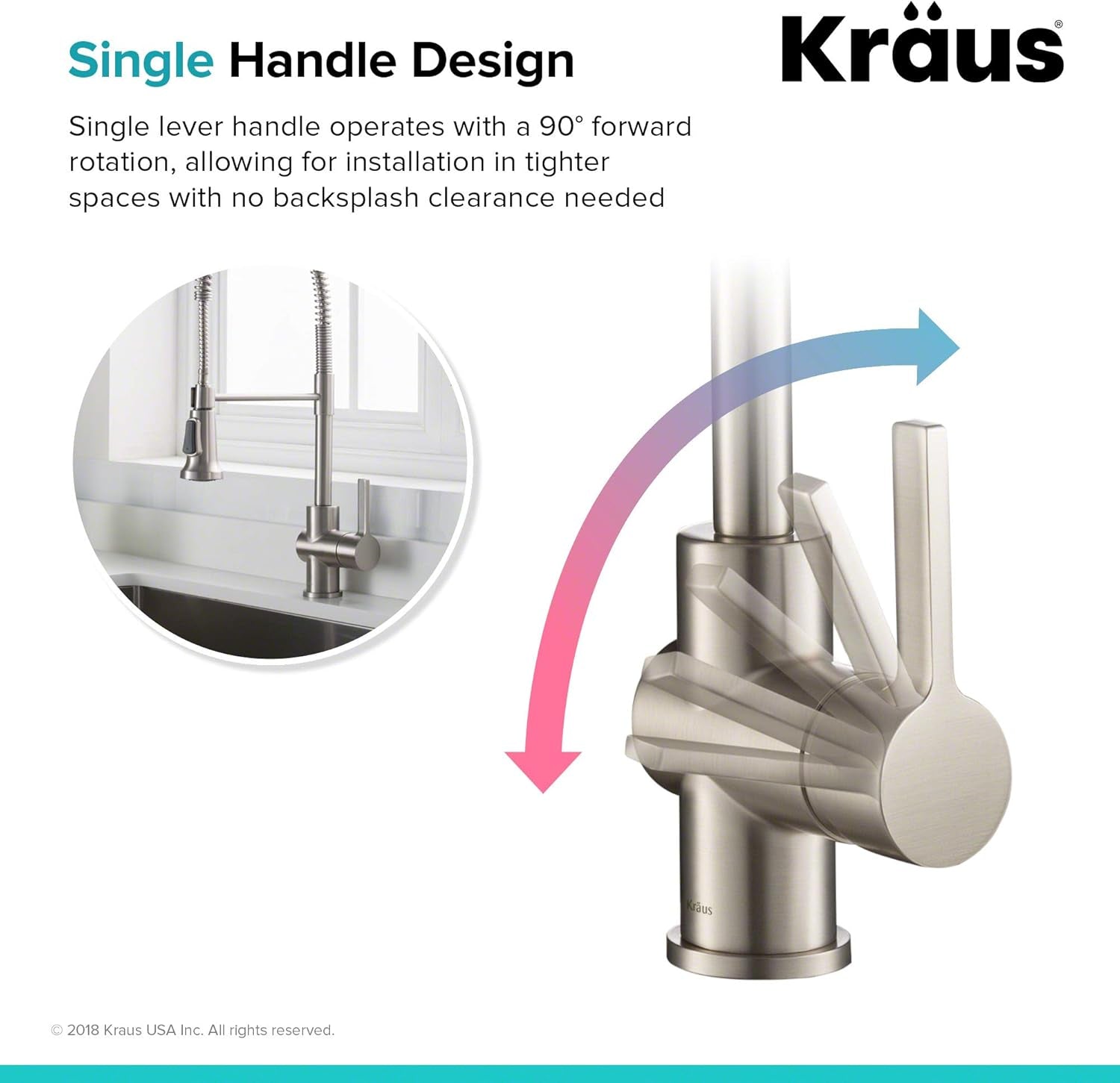 Britt Commercial Style Spot Free Stainless Steel Pre-Rinse Kitchen Faucet with Deck Plate, KPF-1690SFS