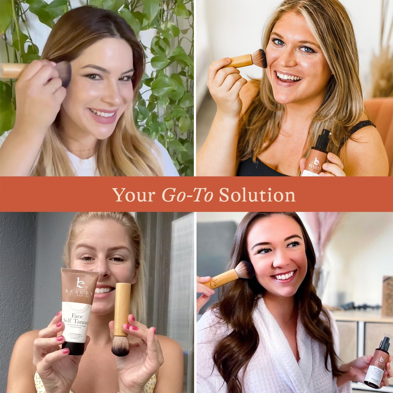 Kabuki Brush for Face - Ultra Soft Bronzer Brush for Blush, Loose Powder, Powder and Liquid Foundation & Self Tanner, Travel Friendy Makeup Blending Tool, Gentle on Skin