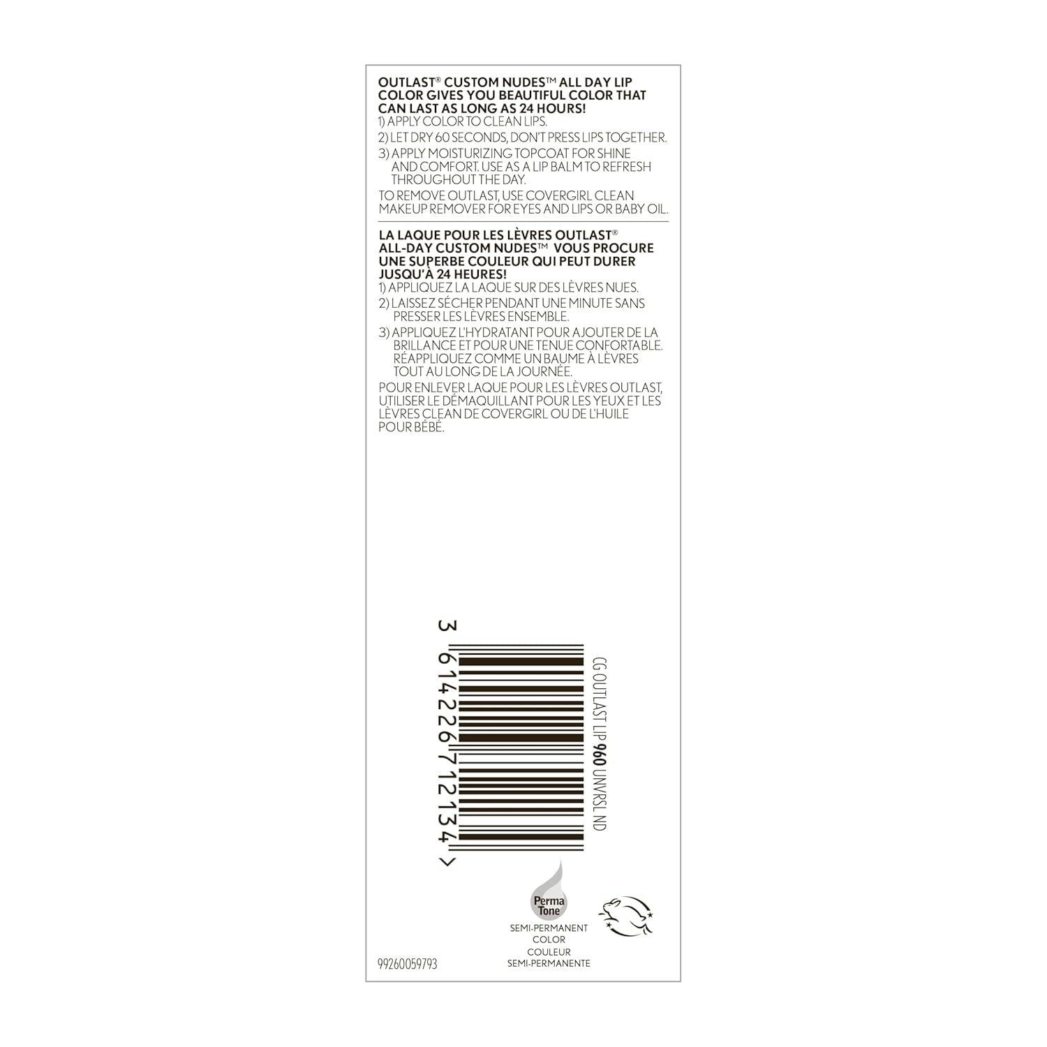 Outlast All-Day Lip Color Custom Nudes, 960 Universal Nude