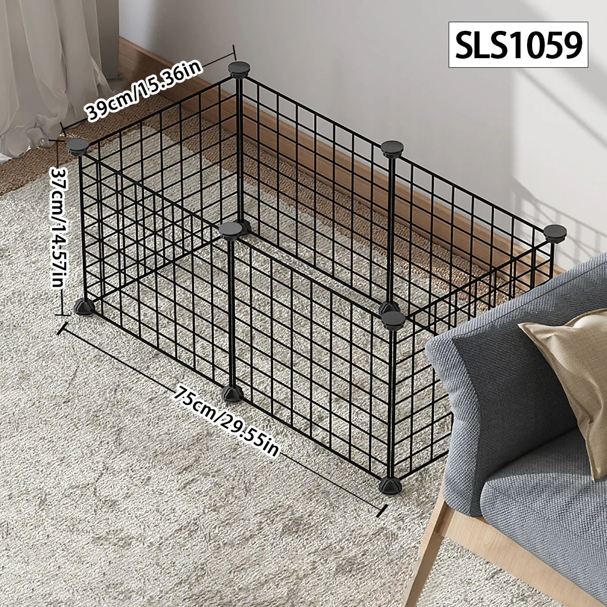Dog Cage Wire Mesh Fence Indoor Teddy Animal Escape Barrier.